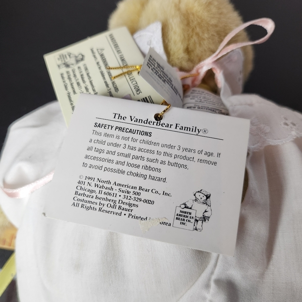 VINTAGE 1991 Muffy Vanderbear Christening Gown Collectible Bear - Picture 2 of 6